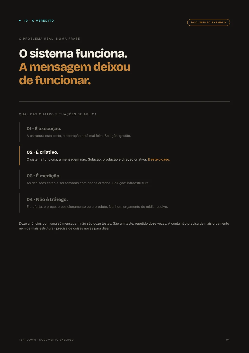 Teardown · verdict page